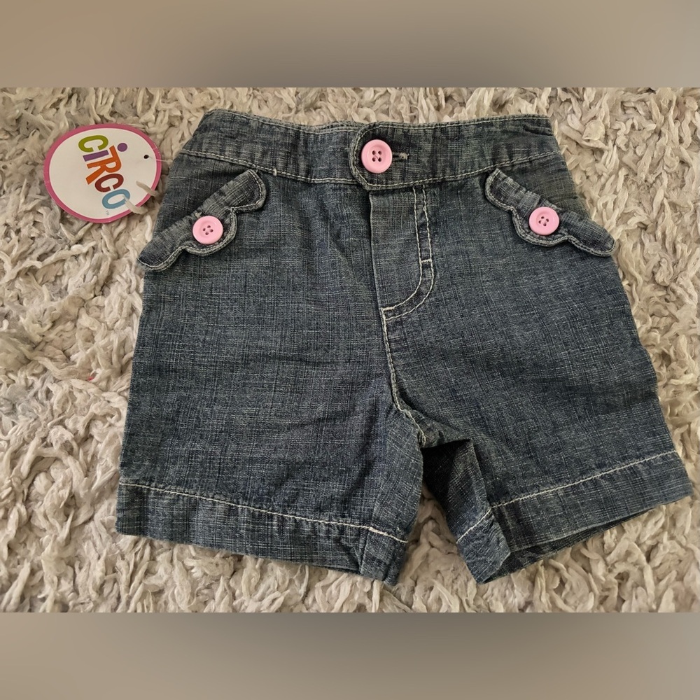 Vintage New Circo 18 Month Baby Girl Jean like Shorts